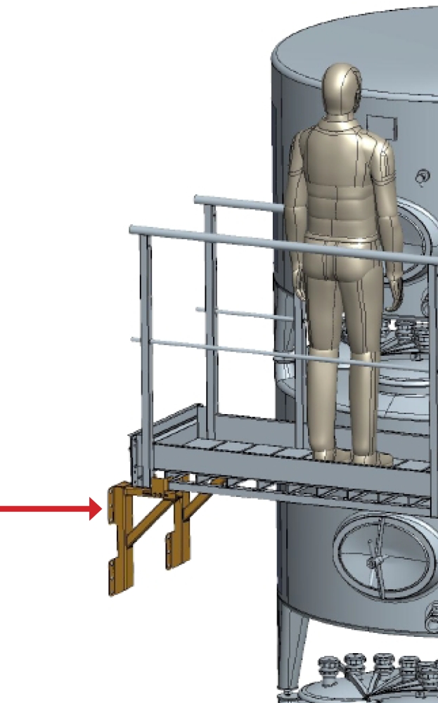 pritrditev konzole podesta